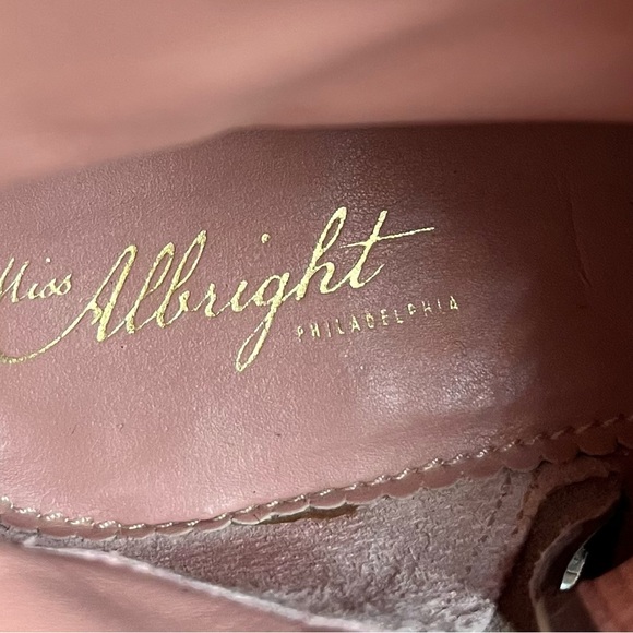 Anthropologie Miss Albright Full Zip Lace-up Back Sand Leather Boots  sz 8.5 - Picture 11 of 11